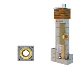 Schornstein - Bausatz System FIREND UNIVERSAL DN 250mm h=7,6