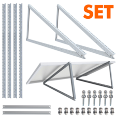 2x PV Halterung 1180x525mm EDELSTAHL Solarpanel 0°-90° Aufständerung