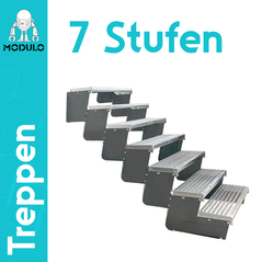 Metalltreppe Modulo 7 Stufen Verzinkt 80cm