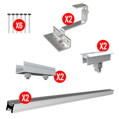 Photovoltaik Solarpanel Halterung Montage Set Ziegeldach Erweiterung 25-40mm