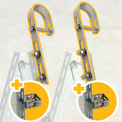 Solar Modul Halter ROUND Balkonkraftwerk Edelstahl Haken PV