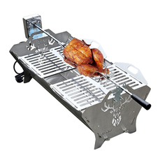 GRILL TEXAS 70 EDELSTAHL BBQ 2mm mit Drehspieß! Beste Qualität!