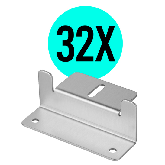 32x Alu Z-winkel PV Solarmodule Halterung Wand Dachmontage