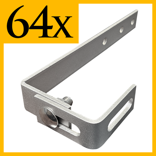 64x PV Dachhaken Verstellbar Schindel Edelstahl Haken Halter Solarmodule